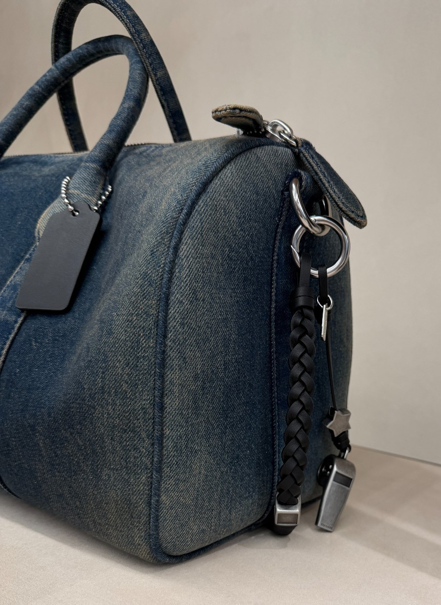COACH Compass Bag 35 in Loved Denim CDU95 DDE Dark Denim_NWT_Expedited
