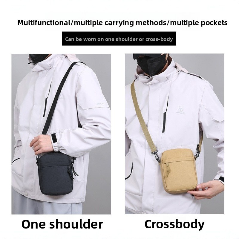 Men’s Canvas Crossbody Bag Mini Shoulder Messenger Bag Casual Travel Handbag
