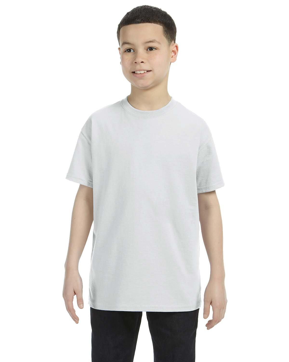 2 Pack Of Gildan G500B Youth Solid Heavy Cotton Tee Plain Blank Casual T-Shirt