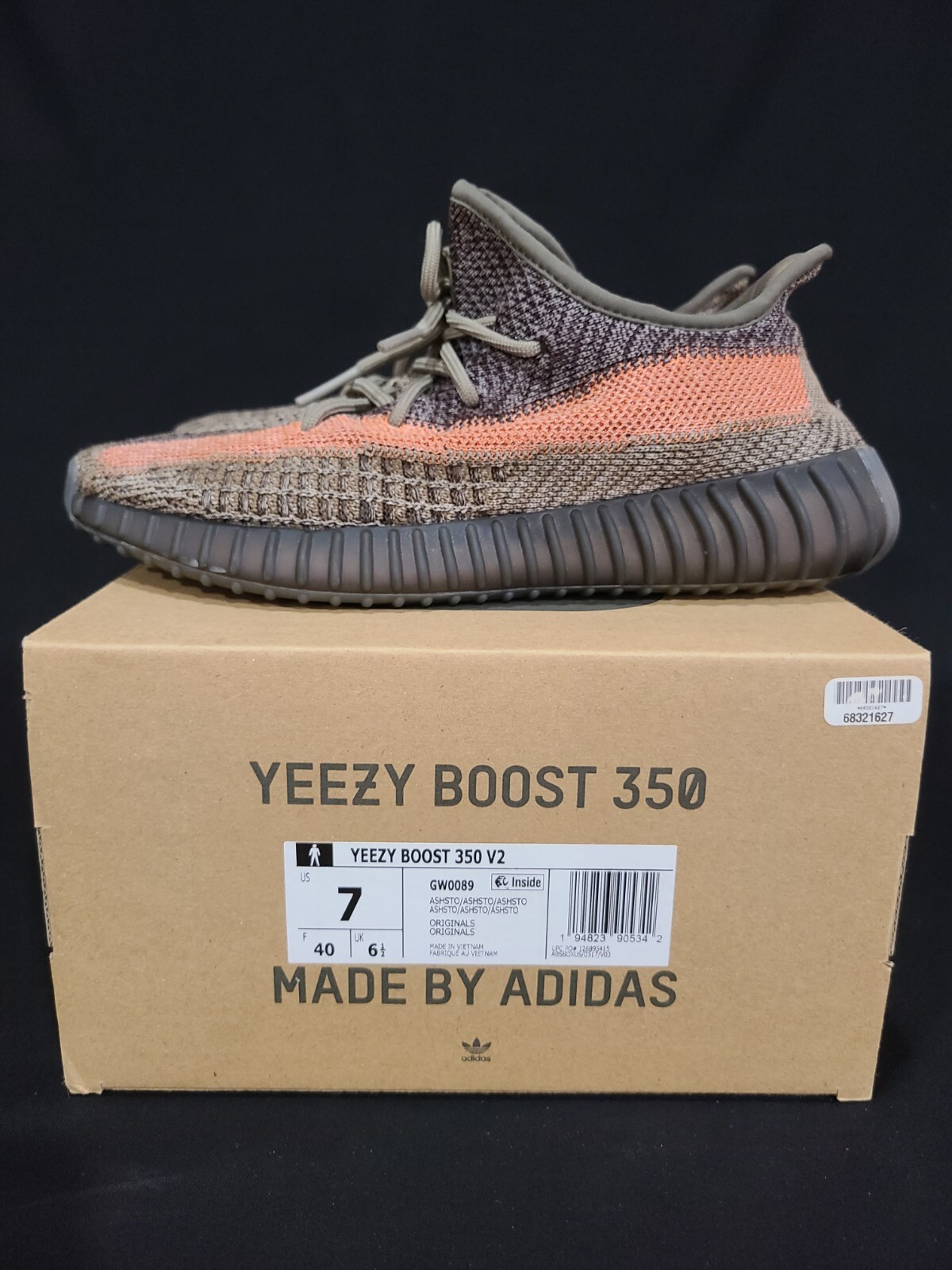 Adidas Yeezy Boost 350 V2 Ash Stone GW0089 Men’s Size 7