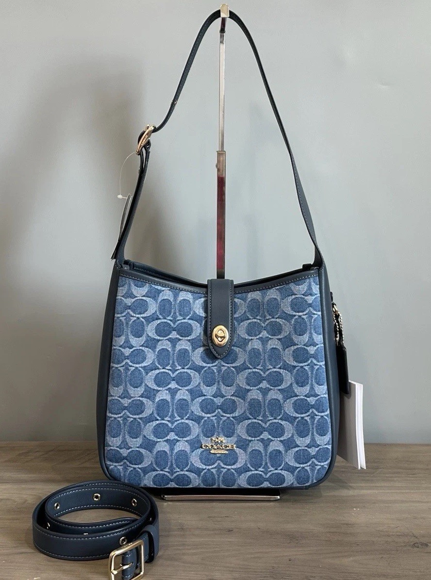COACH Hadley Convertible Crossbody Shoulder Bag Signature Denim CDB98 Indigo NWT