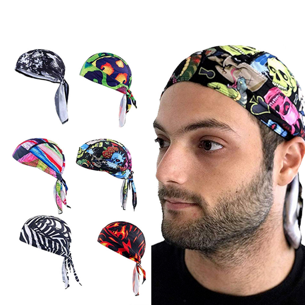 2 Pack Cooling Helmet Liner Do Dew Rag Skull Cap Beanie Bandana Head Wrap Hat US