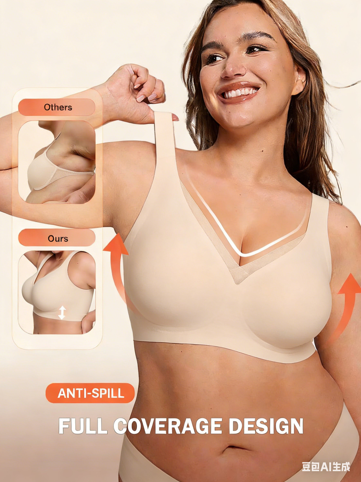 Anti-Sagging Full Coverage Wireless Bras Supportive Bra Push Up Jelly Bralettes
