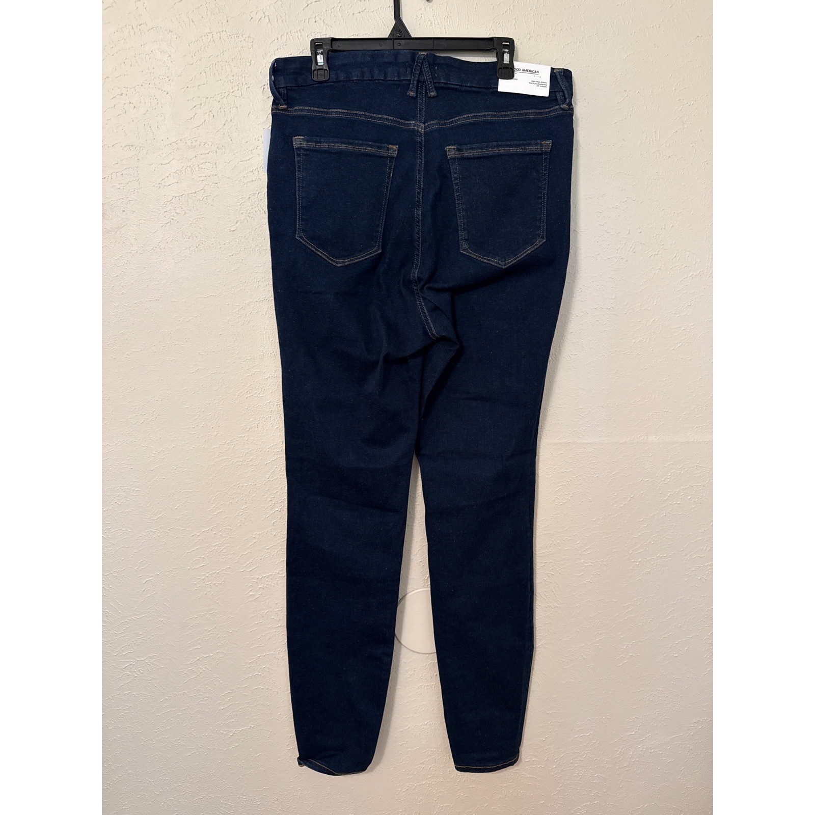 Good American Good Legs Long High Rise Skinny Jeans Blue Indigo Size 14-18 NWT