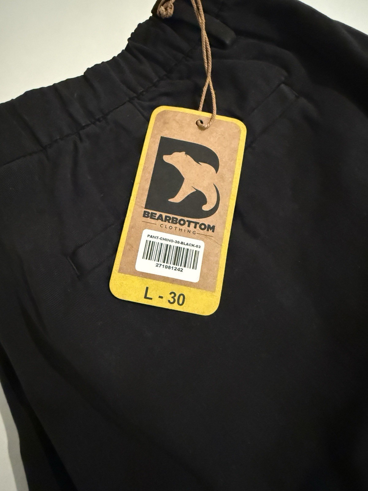Bearbottom Stretch Chino Pants Men’s Large 30” Inseam NWT Elastic Waist