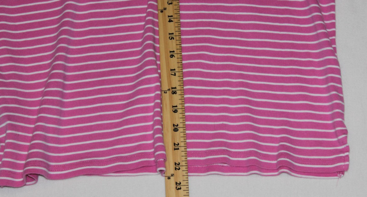 Lauren Ralph Lauren Blouse Women’s Size 1X Pink White Striped Short Sleeve VTG
