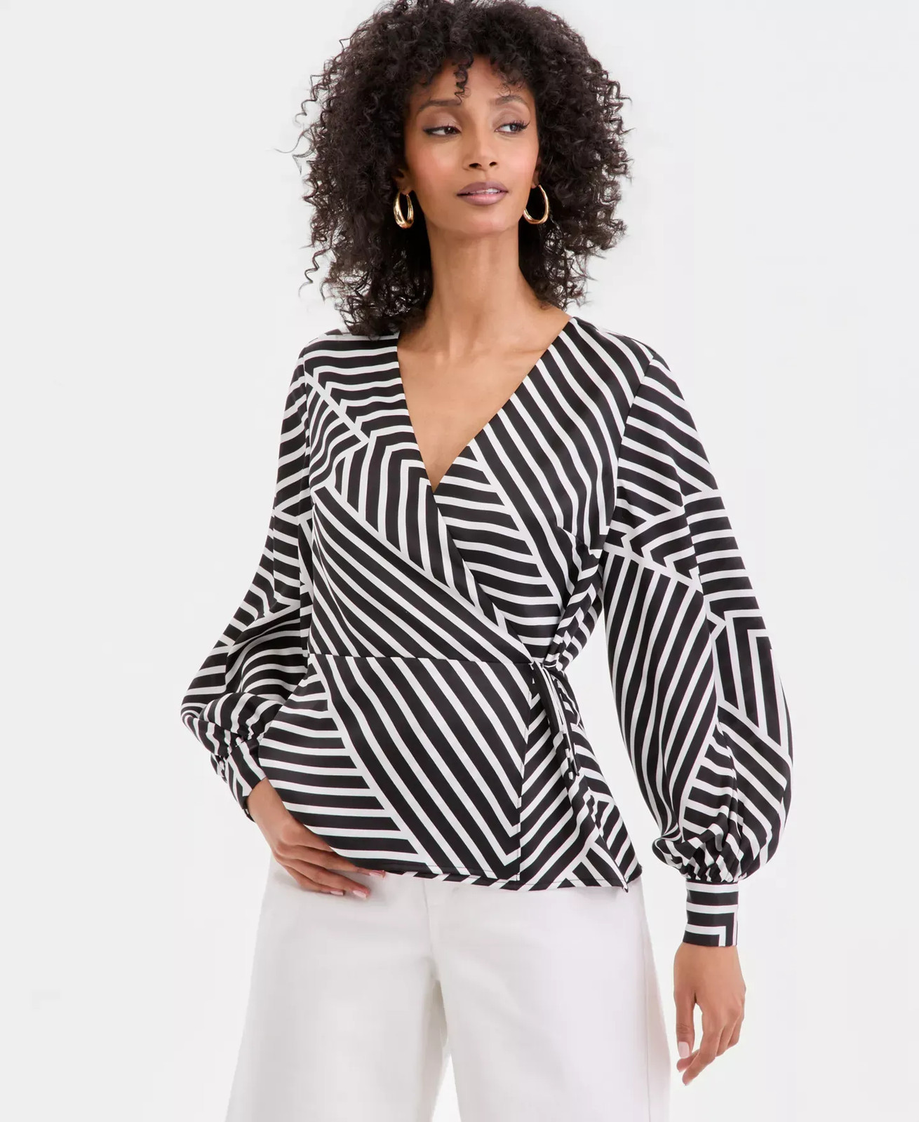 I.N.C. International Concepts Women’s Top Sz Black/Double Espress