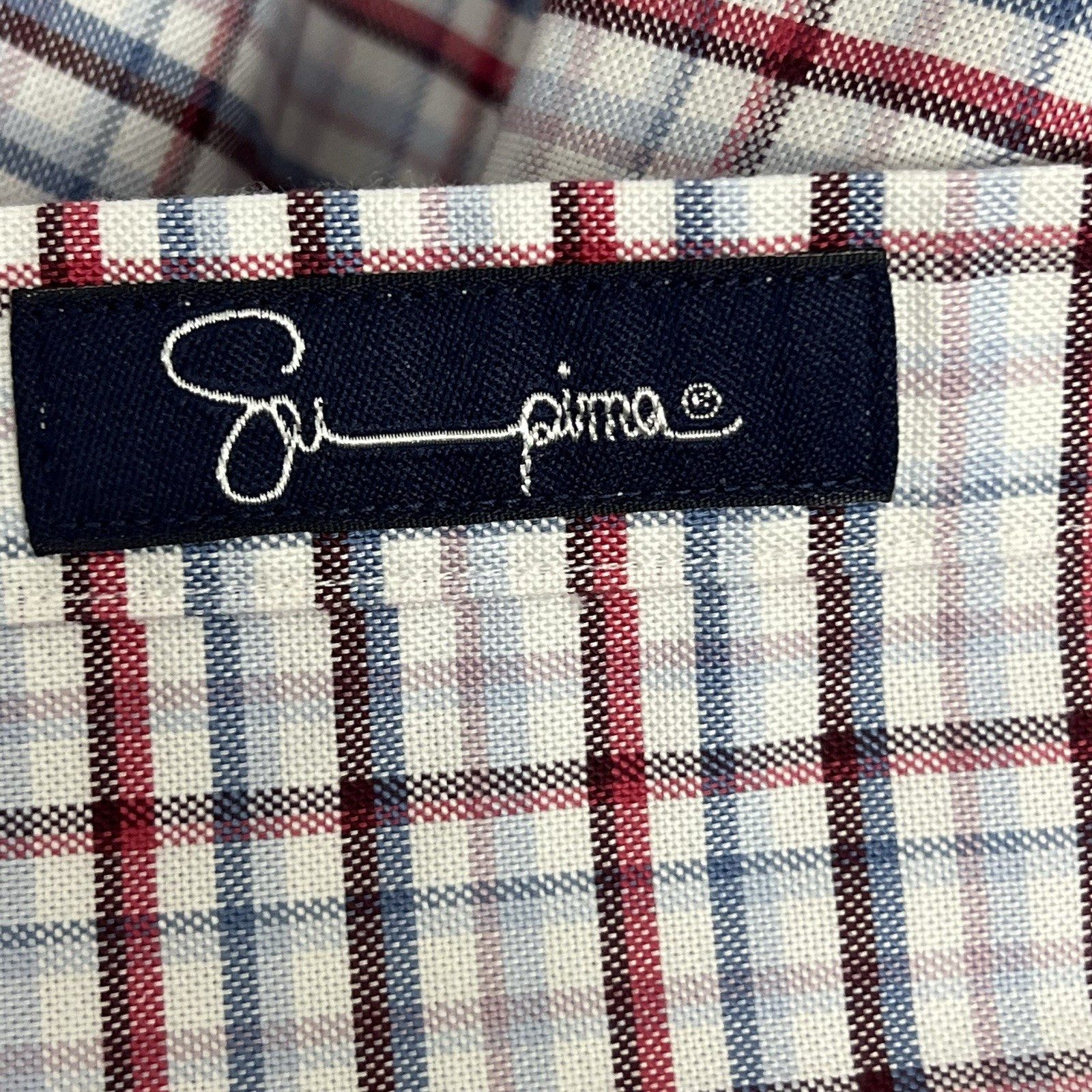 Lands’ End Men’s Shirt XXL Plaid 100% Supima Cotton No-Iron L/S Button Up Casual