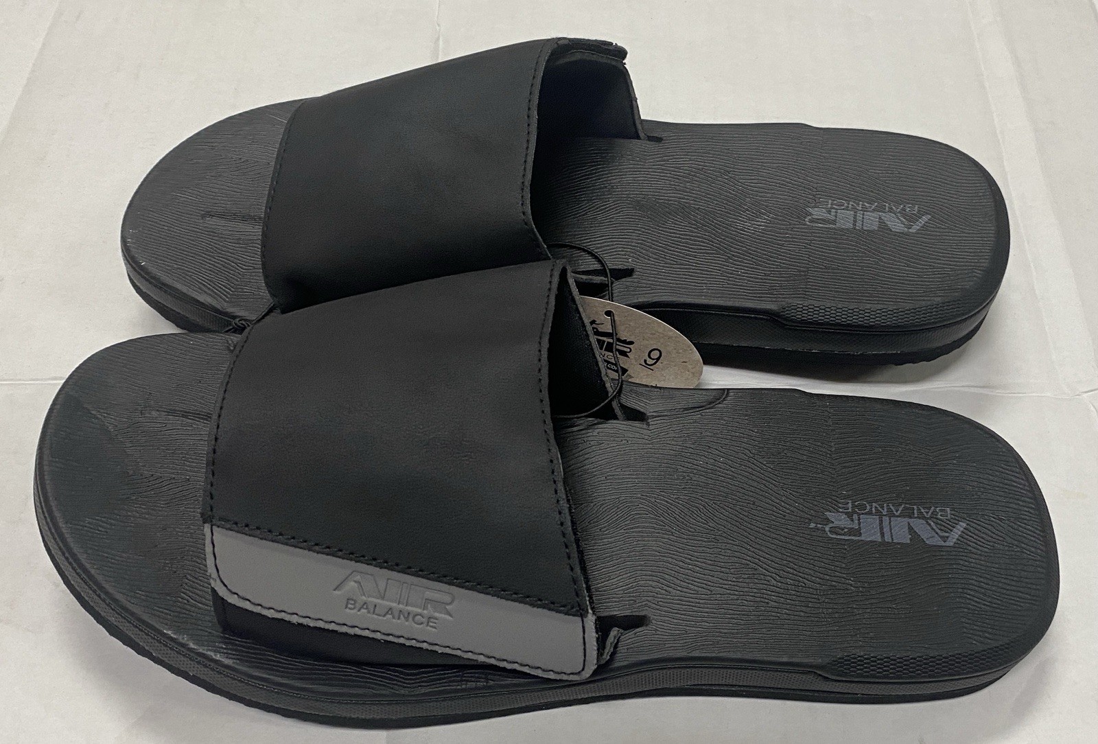 Air Balance Flip Flops Adjustable Black Slide Sandals Men’s Size 8 9 10 11 12 13