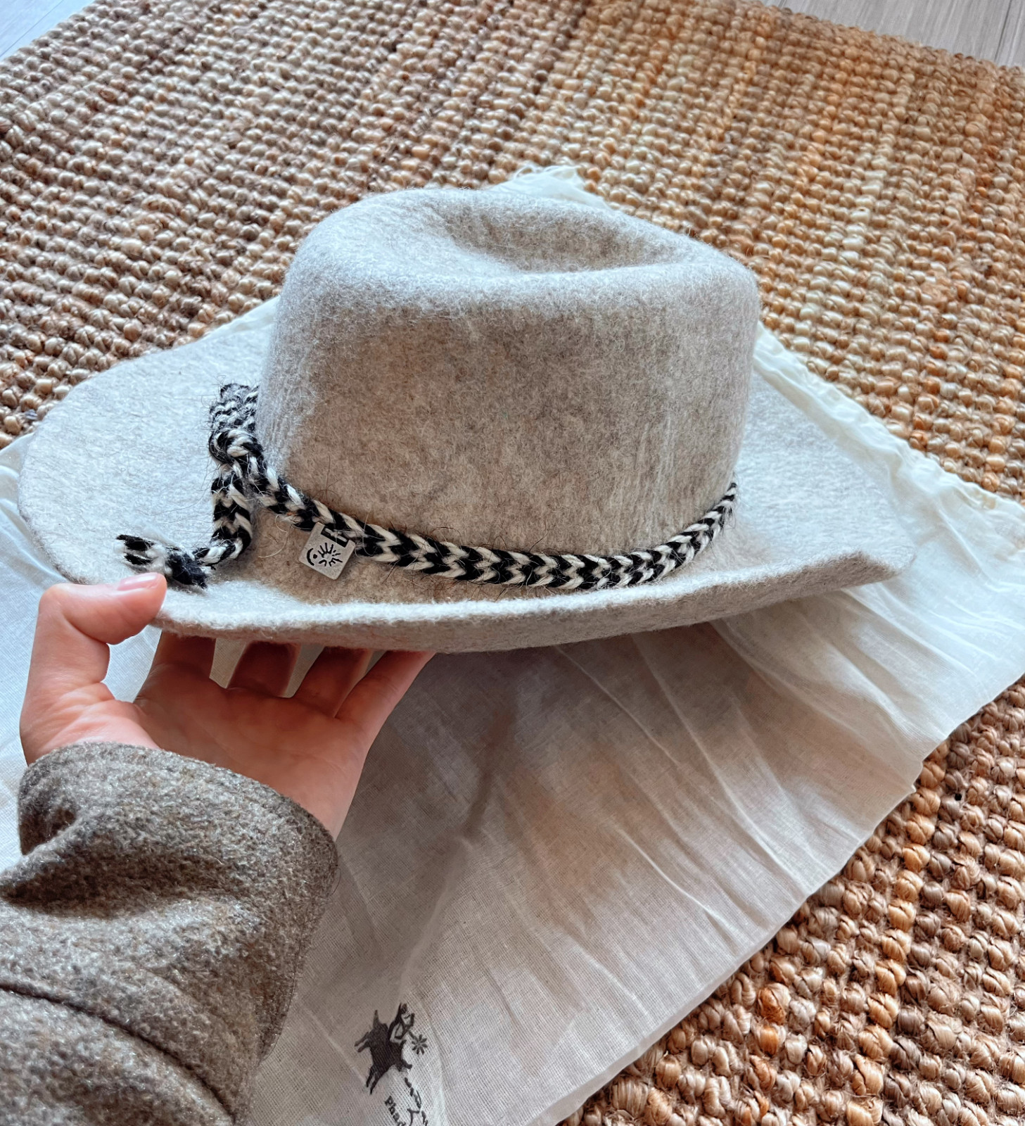 100% Handmade Tibetan Yak & Wool Felt Fedora Artisan Cooperative Sustainable
