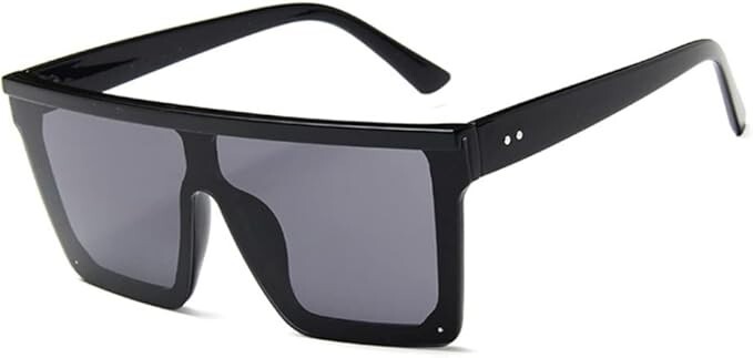 Men’s Women’s Sunglasses Fashion Designer Square Flat Black Lens Retro New Style