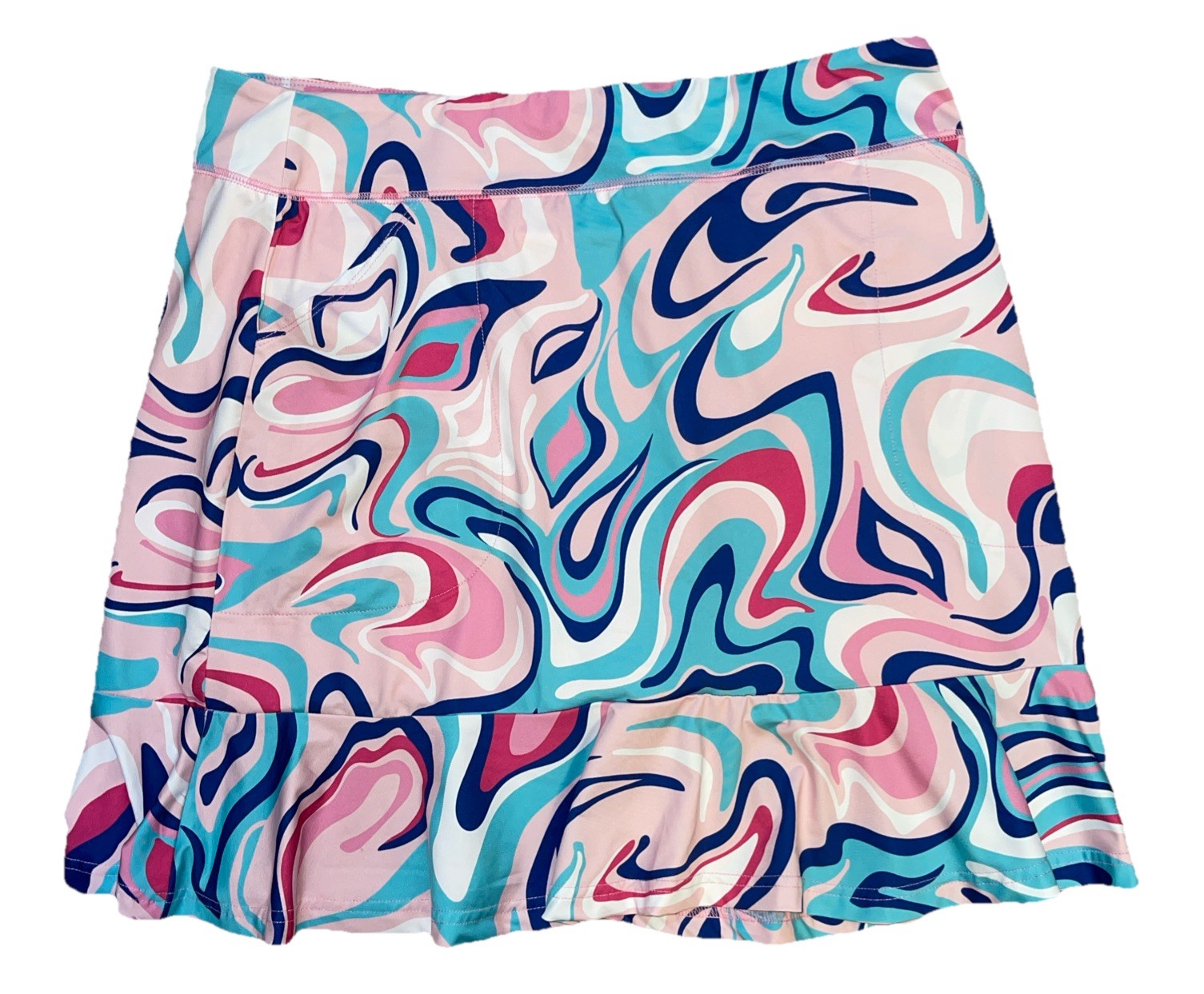 Ana Clare Active Multicolor Ruffle Skort Golf Tennis Size L EUC💚