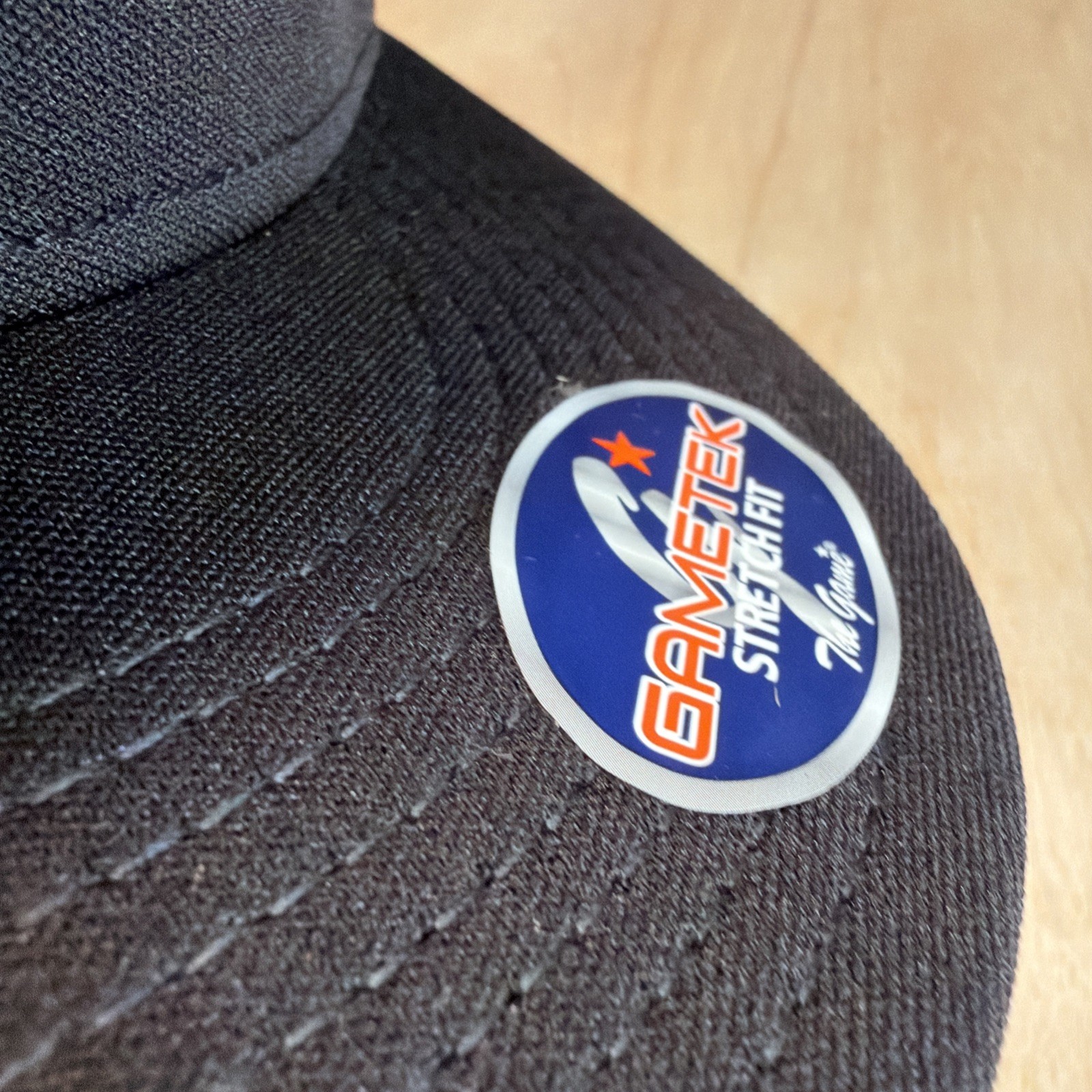 The Game Blank Stretch Fit Hat Cap Baseball Fitted M Medium Black Umpire Flat