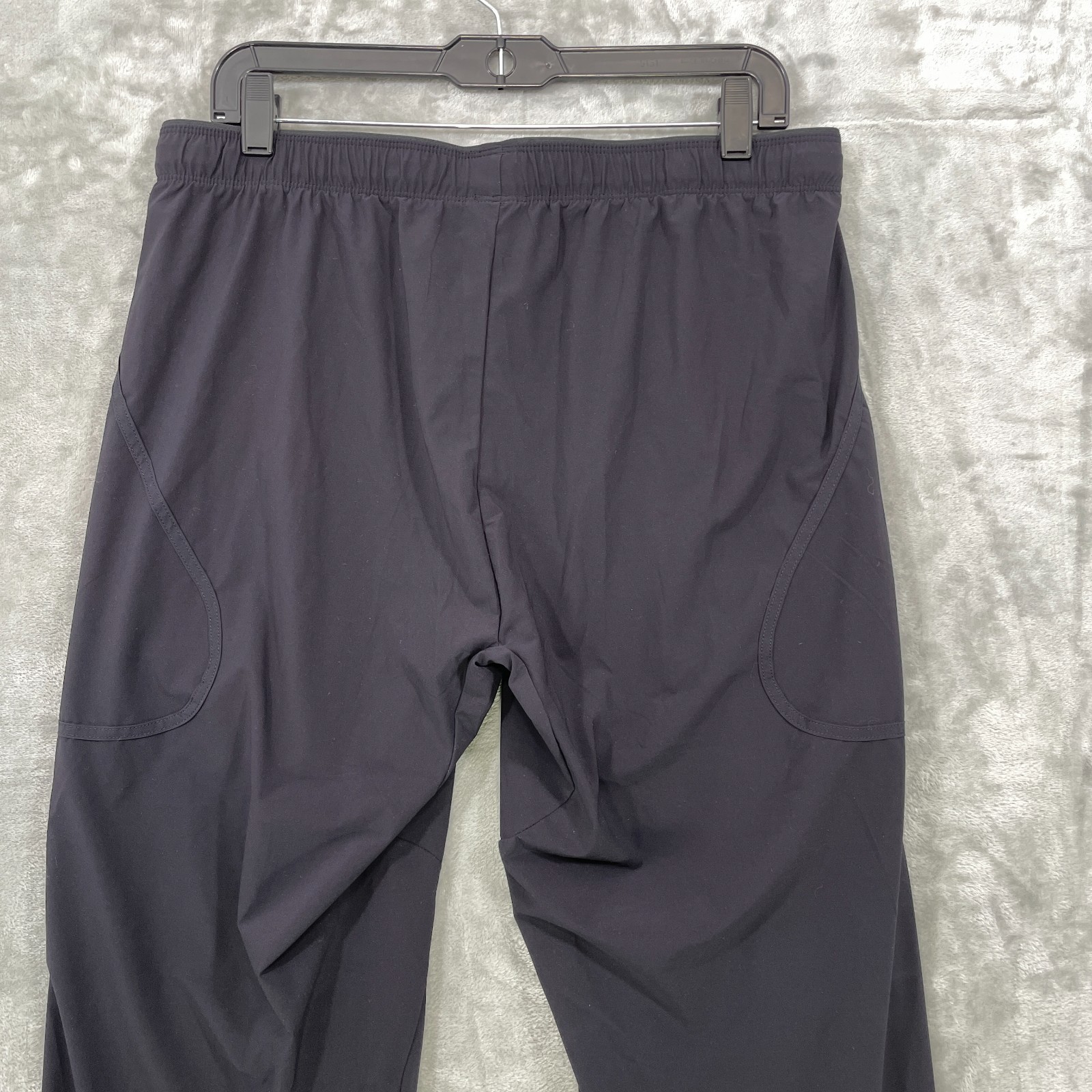 PASKHO Lightweight Travel Pants Black Women Size L Wide Leg Drawstring Waist