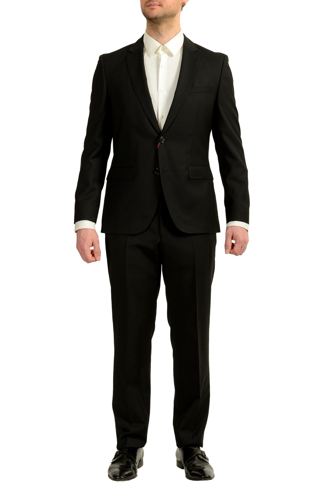 Hugo Boss Men’s “C-Jefferd/C-Stedson” Regular Fit Black Wool Suit US 40S IT 50S