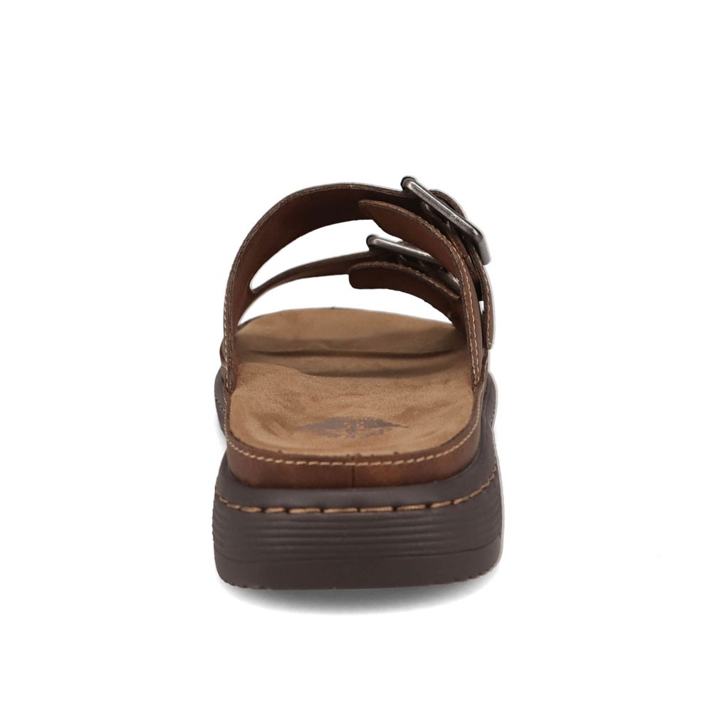 Dockers Mens Santorini Tumbled Full Grain Open Toe Buckle Sandal