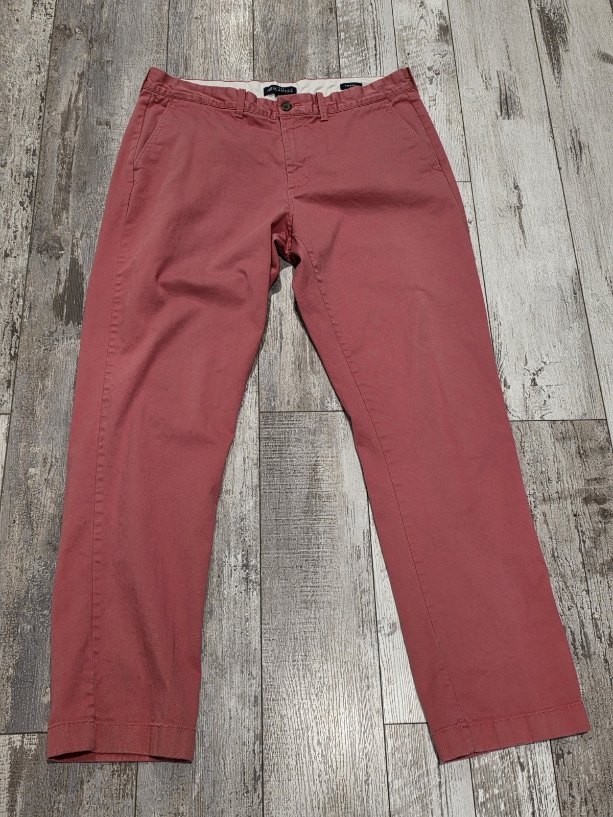 34×32 Men’s J. Crew Mercantile Flex Pants Khaki Chino Cotton Coral Pink