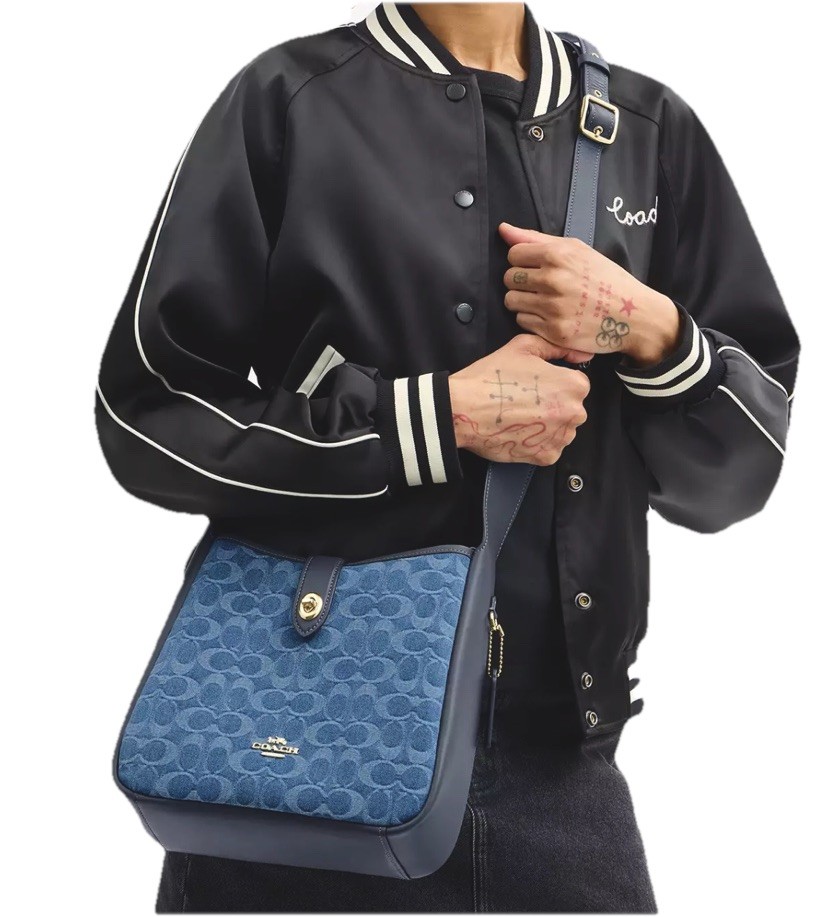 COACH Hadley Convertible Crossbody Shoulder Bag Signature Denim CDB98 Indigo NWT