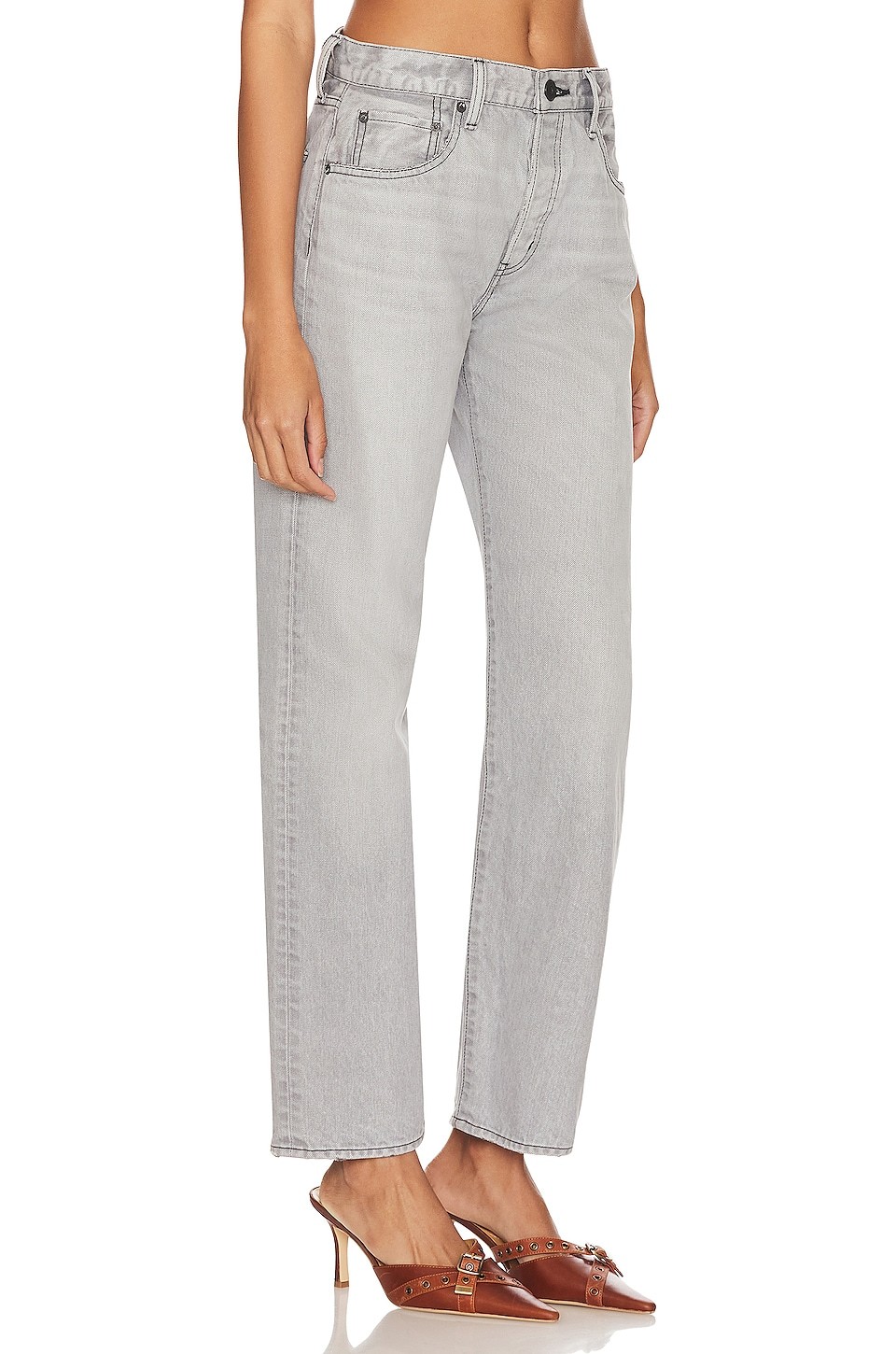 MOUSSY VINTAGE NWT $360 Panaca Straight-Leg Jeans in Light Black 24