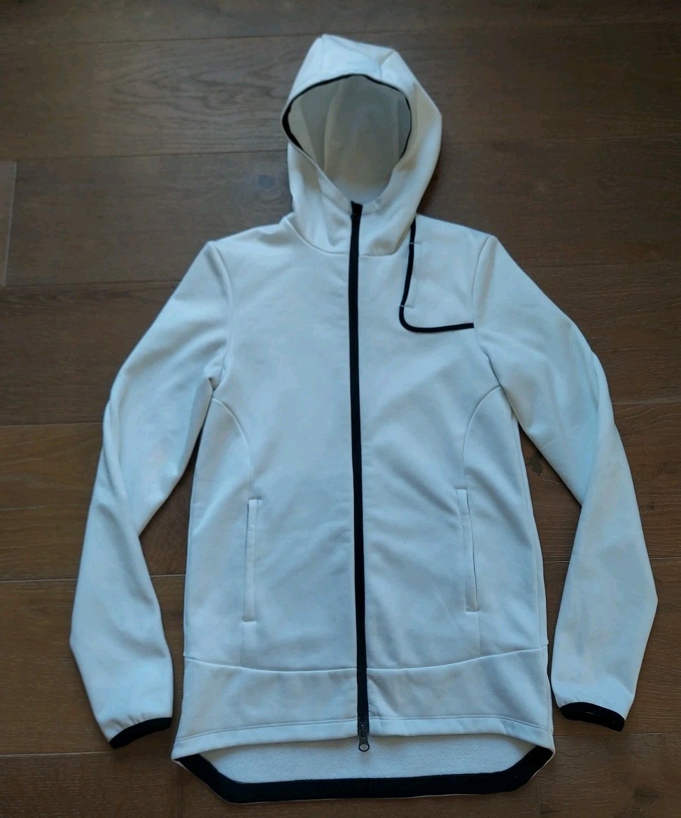 Paskho Women’s White Lucidity Temperature Regulating Travel Hoodie Size S