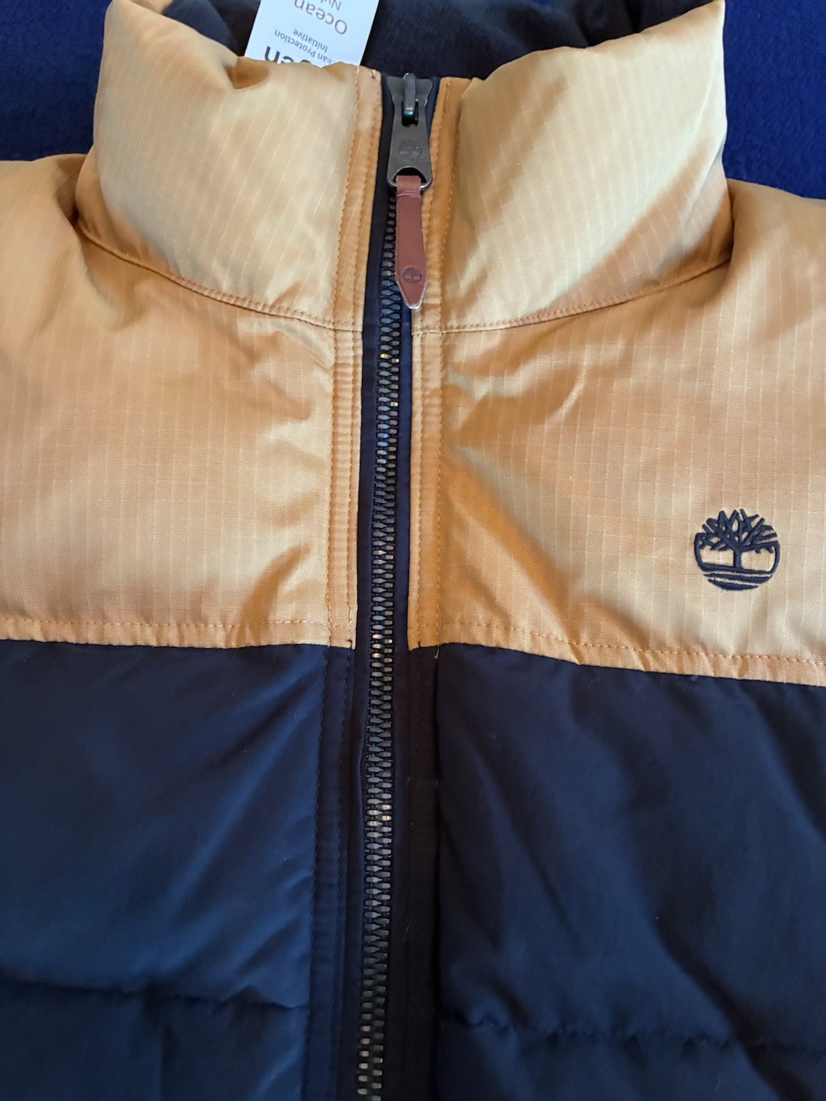 Timberland Mount Welch Puffer Vest Men’s Size Small Zip Insulated Tb0a22xm P57