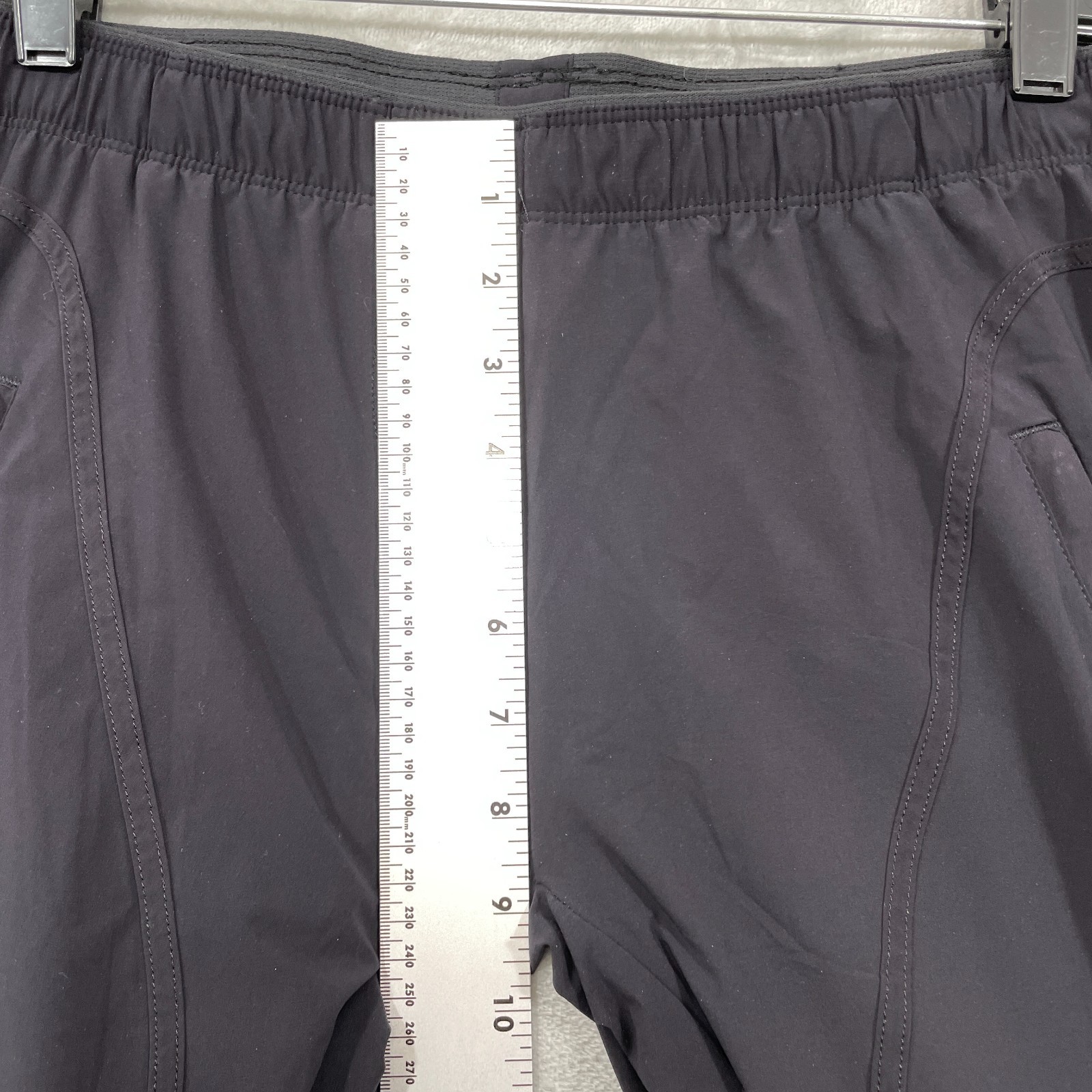 PASKHO Lightweight Travel Pants Black Women Size L Wide Leg Drawstring Waist