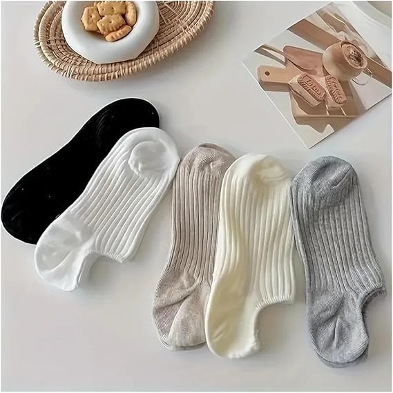 10 pairs Women’s No Show Ankle Socks, Non-Slip Low Cut Invisible Liner Socks