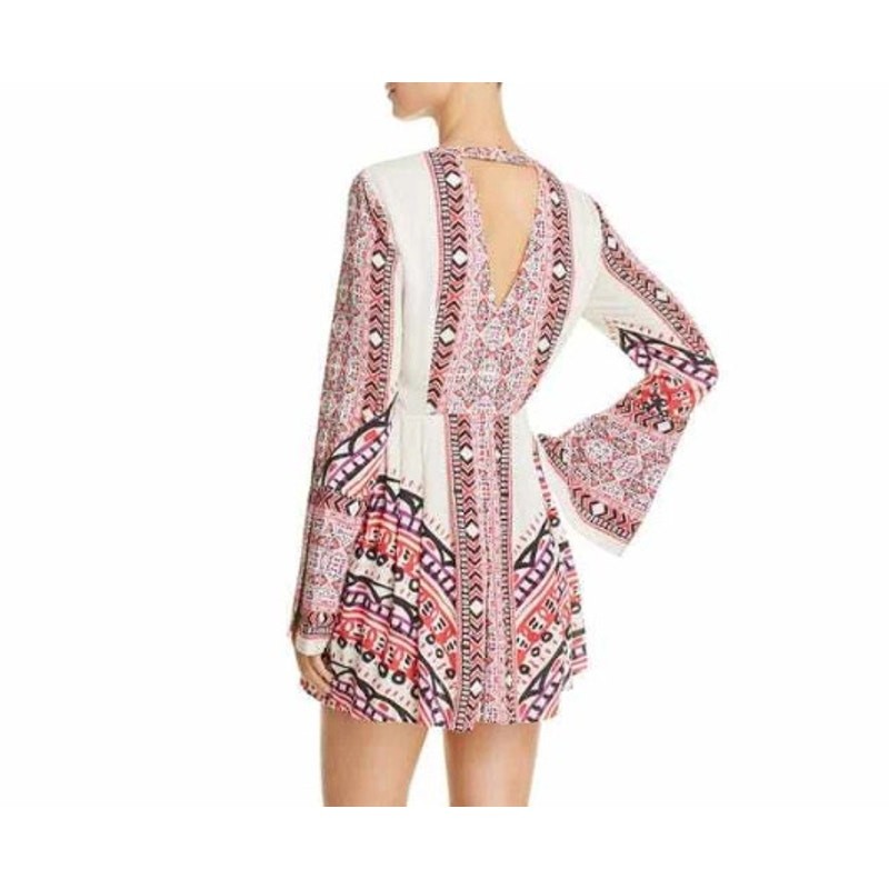 Free People Tegan Border Printed Midi Dress in Ivory Size 6 Boho
