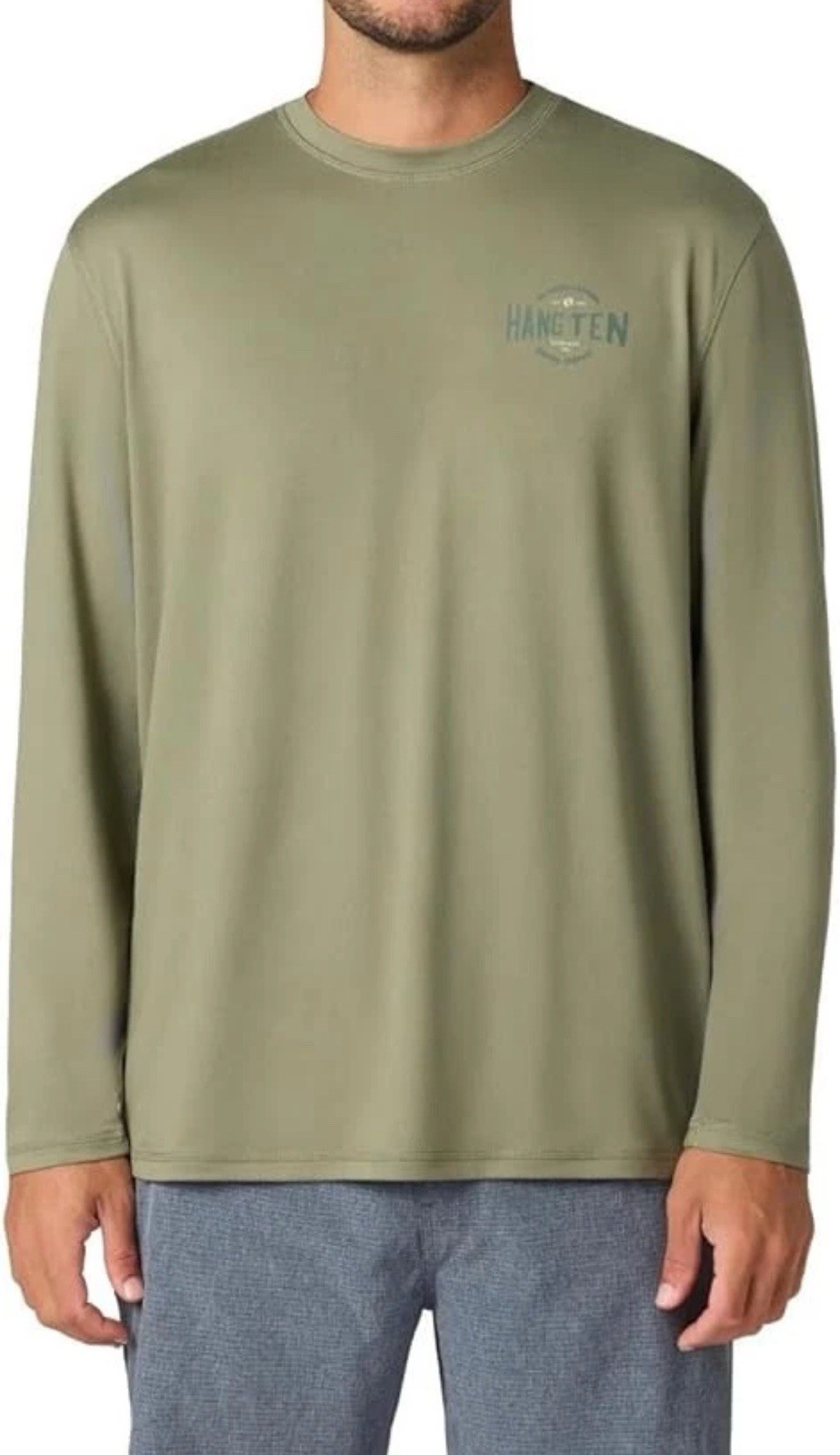 Hang Ten Men’s Long Sleeve Sun Tee, UPF 50+, Quick-dry fabric, Lightweight