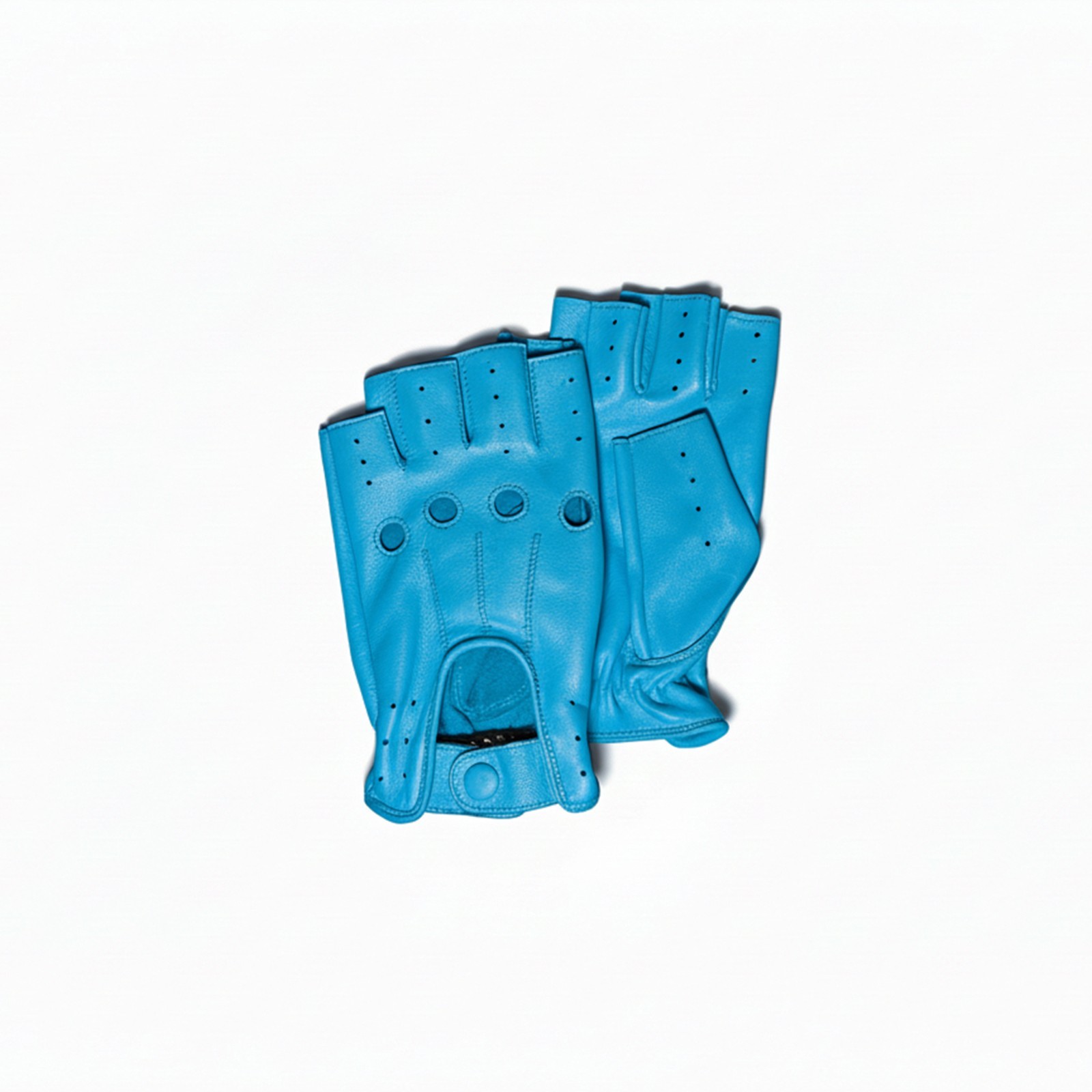 Fingerless 100% Genuine Leather Driving Gloves Chauffer