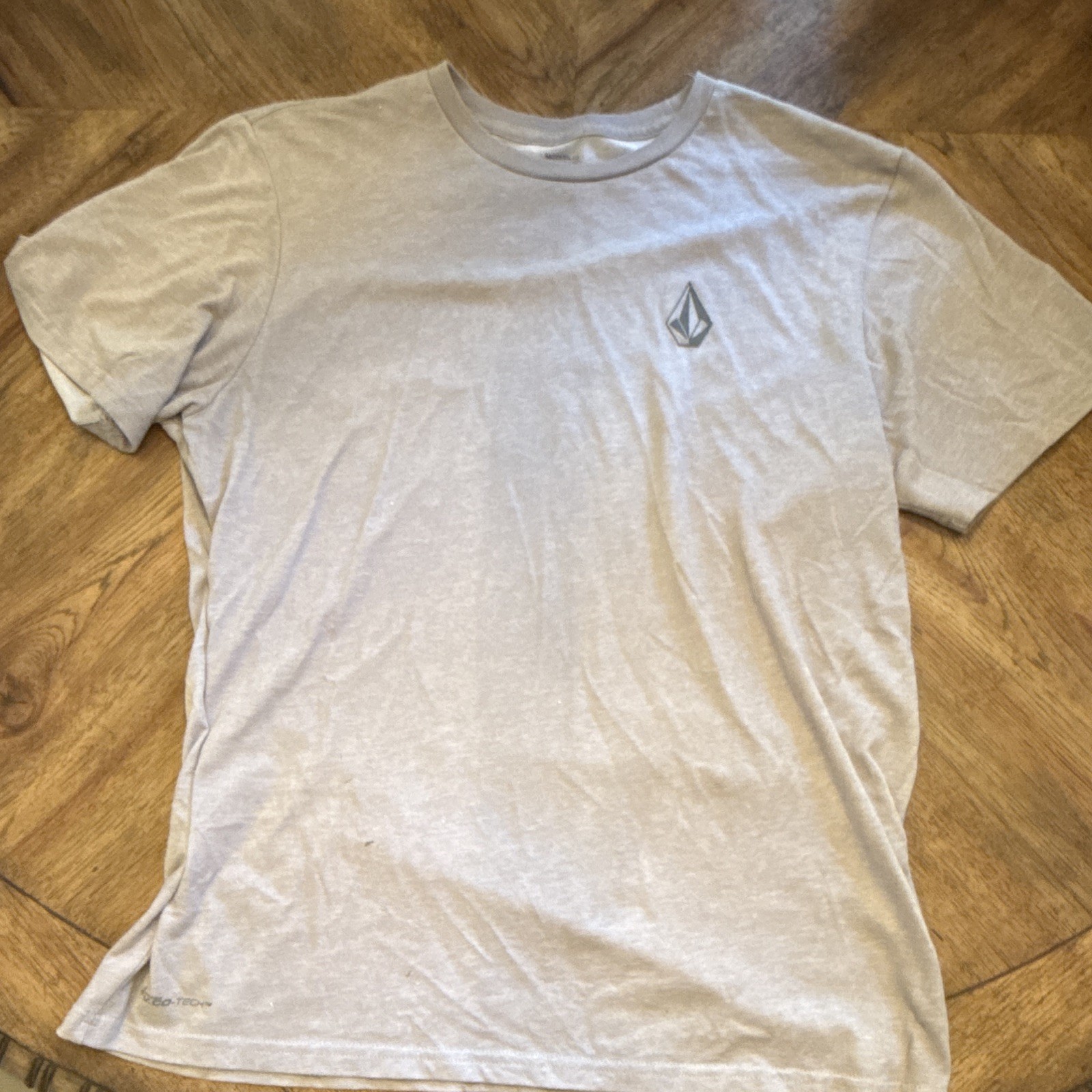 Volcom Men’s White Logo Crew Neck Short Sleeve Cotton Blend Tee Regular L