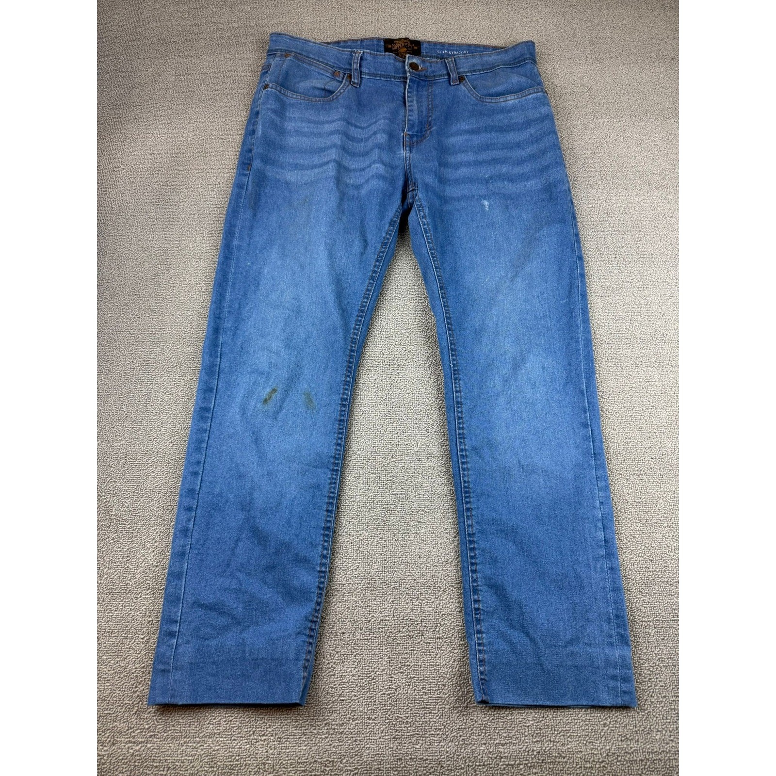 Copper And Oak Men’s Size 34×32 Blue Straight-leg Jeans