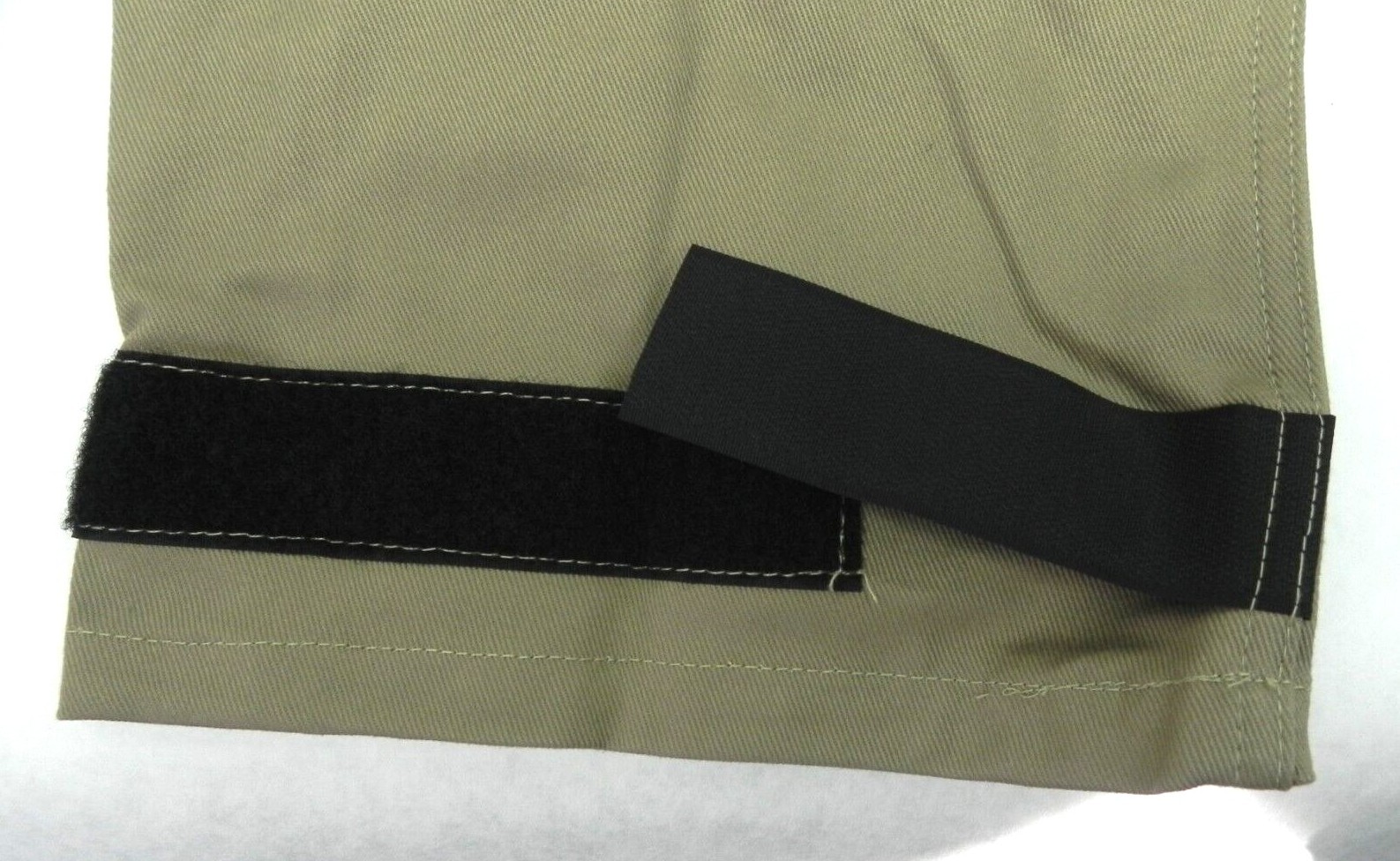 Khaki Cotton Coverall Hook & Loop Wrst/Ank, Button Closure C08720 ATK Logo HR