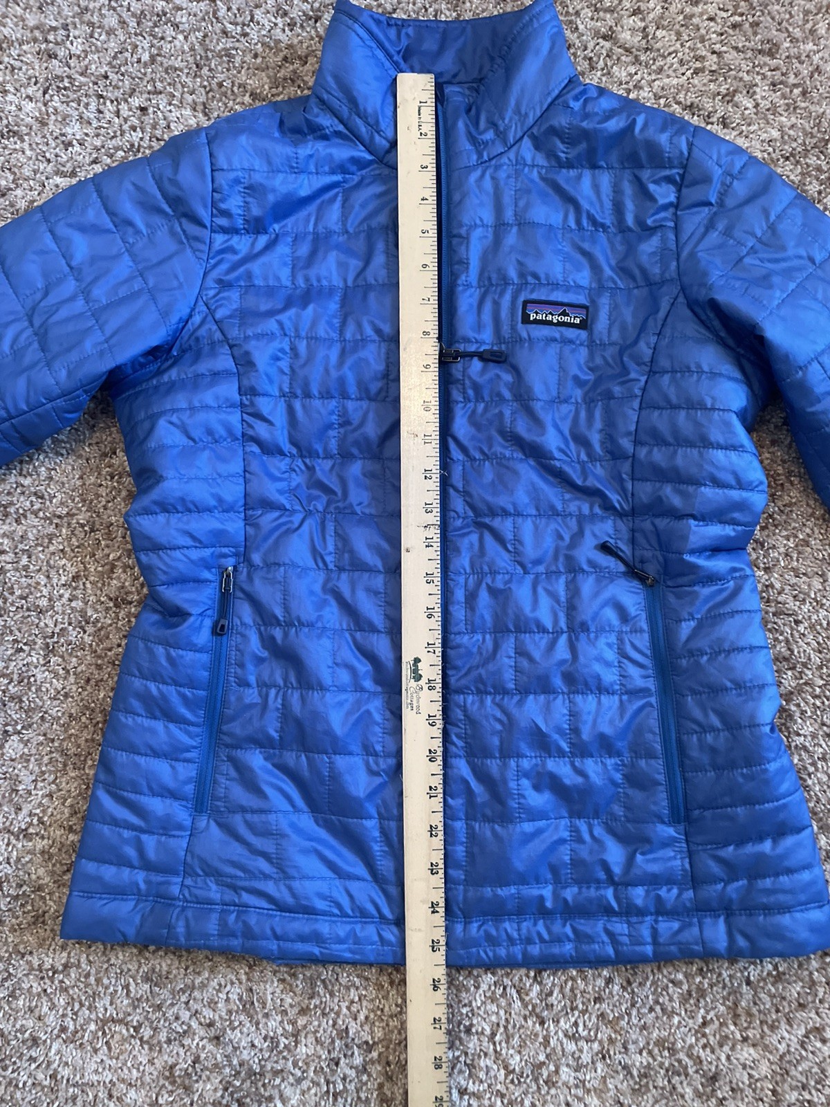 Patagonia Nano Puff Jacket Womens Medium Blue Full Zip Lightweight Prima Loft