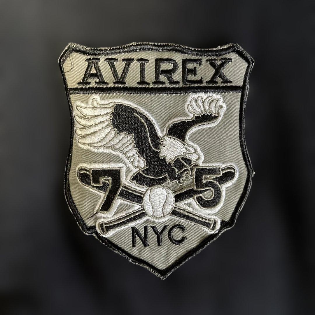 AVIREX Stadium Jacket Blouson Coat Men Size XL Navy Genuine