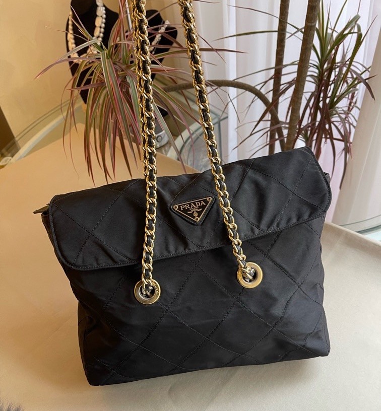 Prada Pre-Owned Authentic Luxury Handbag Black 1BG529_2AOS_F0008_V_COO