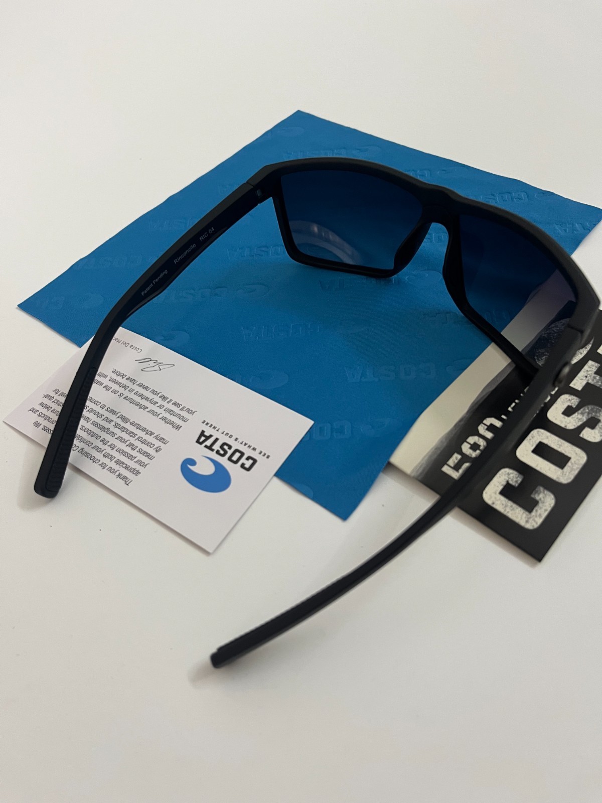 COSTA polarized – Smoke-Clear Frame W/ Blue Polarized Sunglasses 580