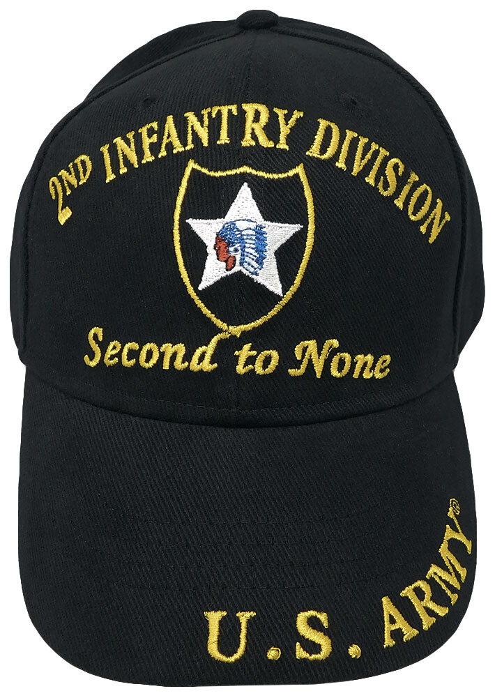 2ND INFANTRY DIVISION US ARMY SECOND TO NONE EMBROIDERED BASEBALL CAP HAT (RUF)