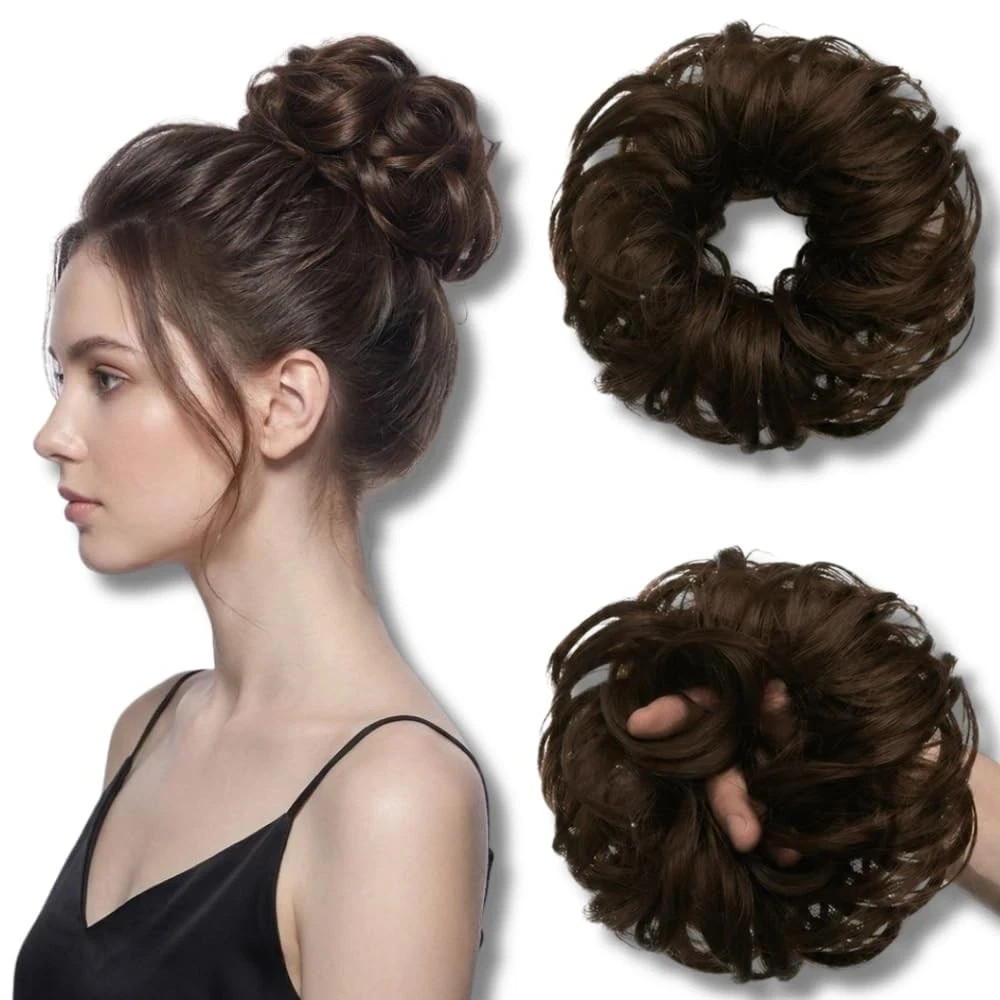 TEMPERIA Hair Accessories For Women Stylish Juda Hair Buns Natural Brown 1Pc 25G