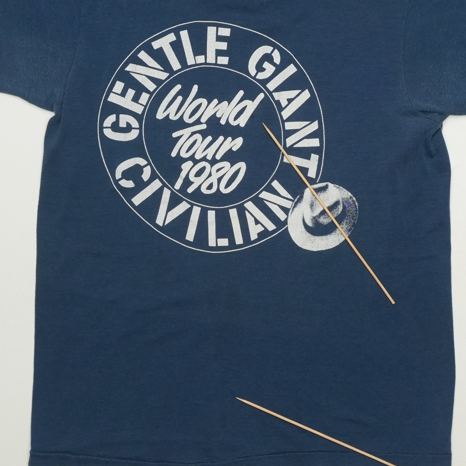 Vintage 1980 Gentle Giant Civilian World Tour Shirt Size: No Tag