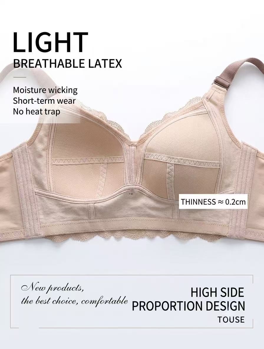 Full Coverage Plus-Size Wireless Minimizer Bra – Thin Cup, Side Support & Lift
