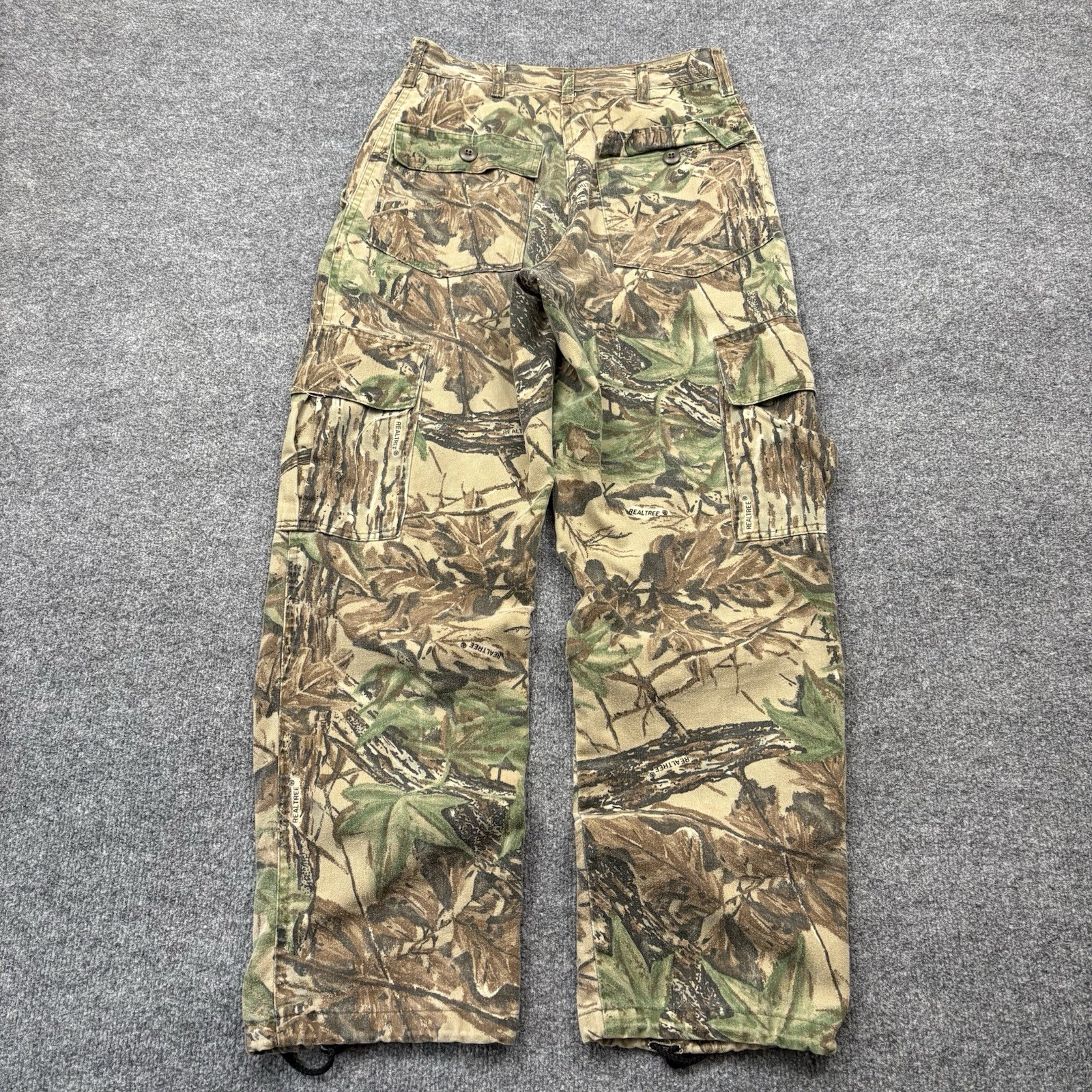 Vintage Reatree Pants Mens 30 Camo Cargo Grunge Hip Hop Skater Hunting 90s USA