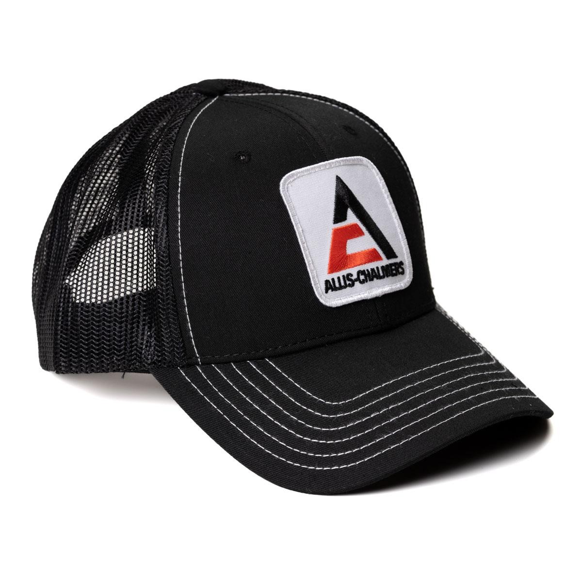 Allis Chalmers Logo Black Mesh Back Cap with White Stitching NA66