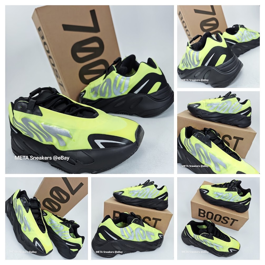 Adidas US 14.5 Men’s Yellow Silver Black Phosphor Yeezy 700 MNVN FY3727 New