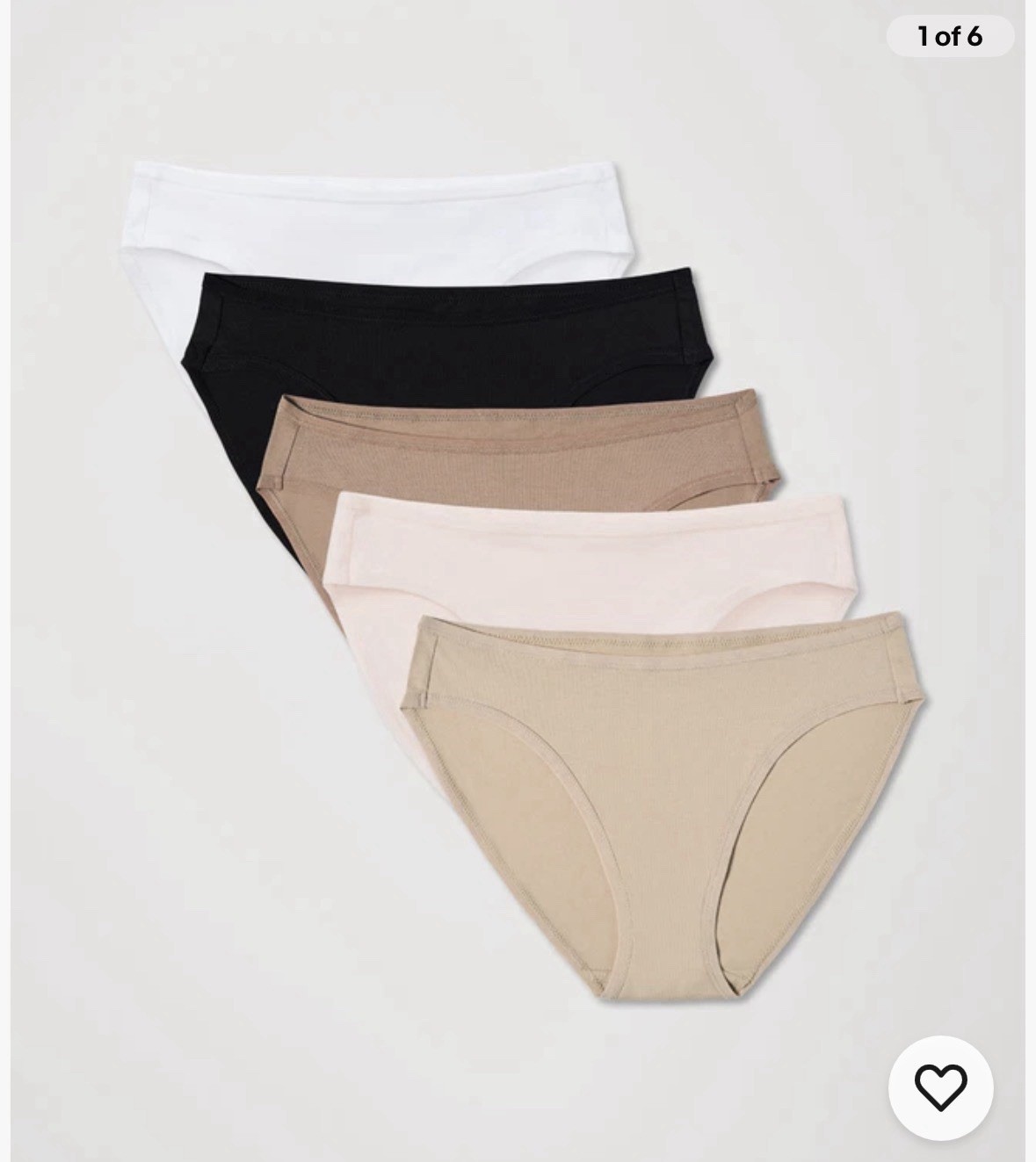 PACT Organic Everyday Classic Fit Bikini 5-Pack, Core Edit (NEW)