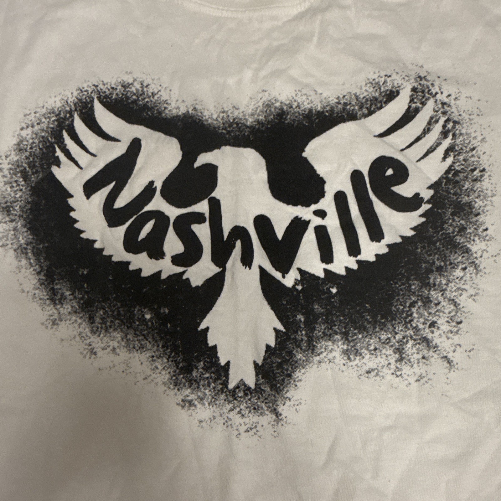 Cotton Heritage Men’s White Nashville Eagle Graphic Knit Cotton Tank T-Shirt L