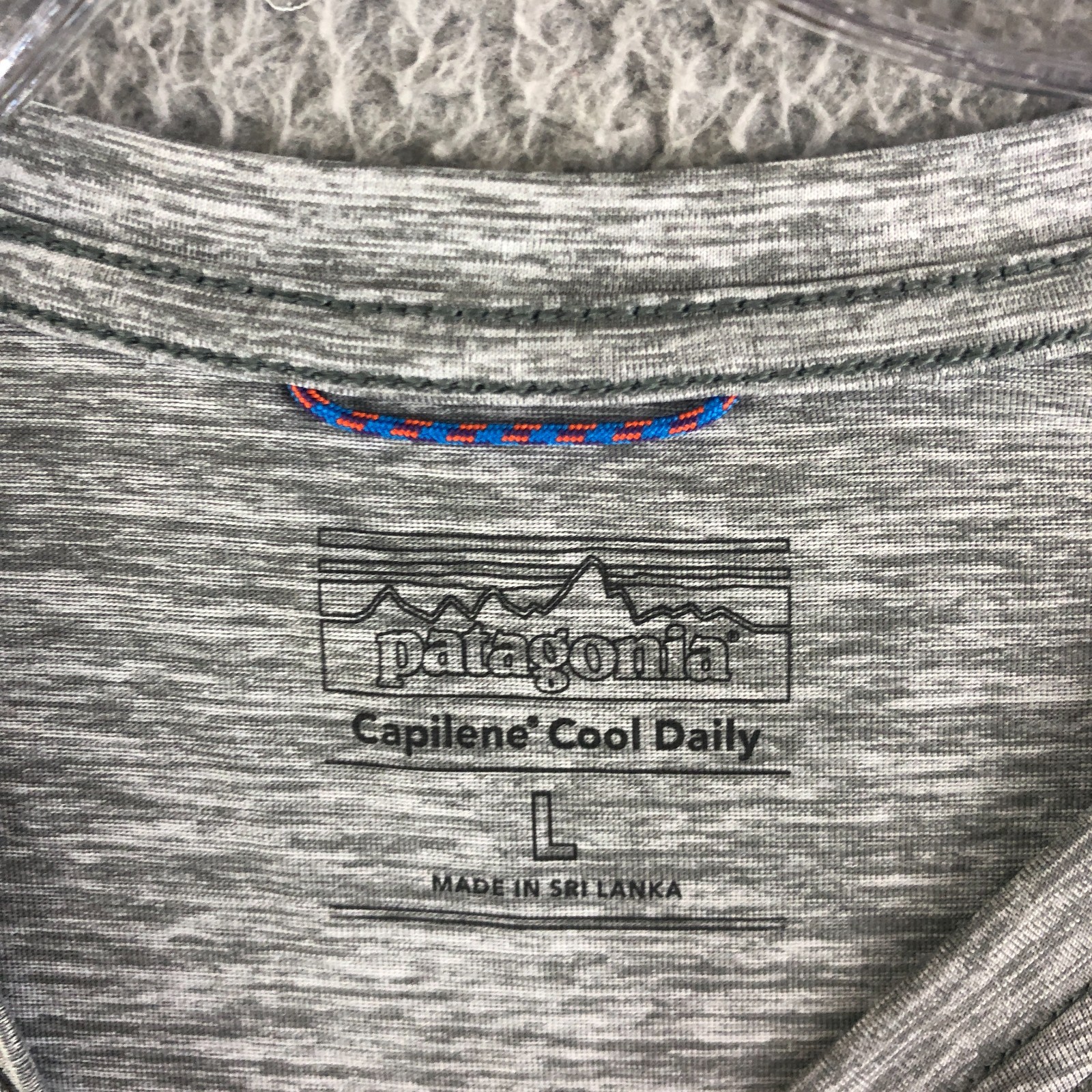 Patagonia Capilene Cool Daily Shirt Mens Large Gray Long Sleeve Hiking Logo