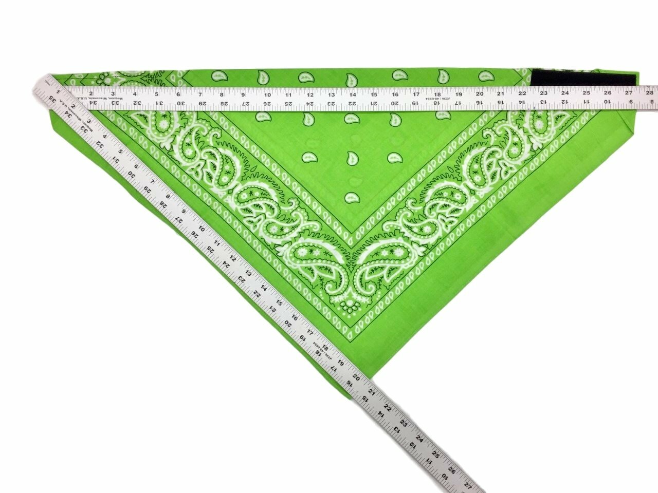 VELCRO®Brand ADJUSTABLE LIME GREEN PAISLEY FACE COVER BIKER BANDANA NECKERCHIEF