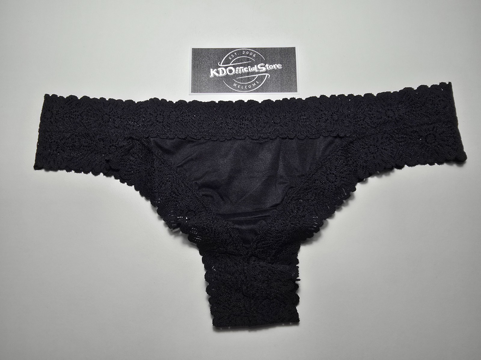 XS American Eagle AERIE Sunnie Blossom Lace Thong Undies Panties Underwear Black