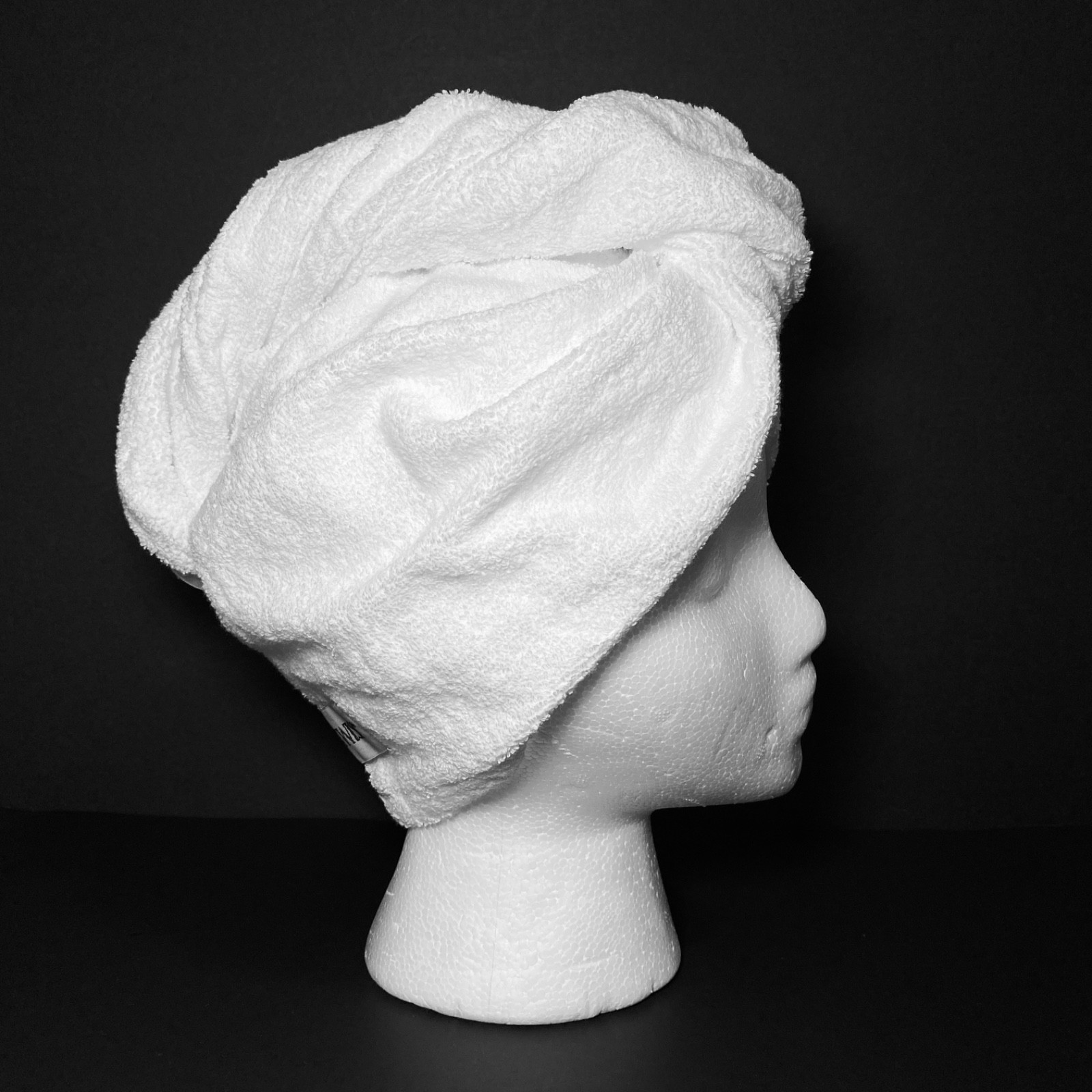 Hair Towel Turban Absorbent 100% Cotton Terry White Bath Shower Turbie Twist